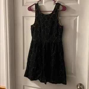 Girls black lace dress